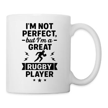 Super Rugbyspieler Sport Lustig - Tasse - Weiß - Rechts