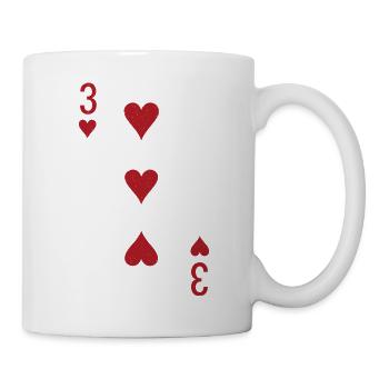 Three Hearts Double Head Card Rome Poker - Mug - white - Right