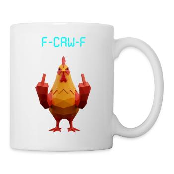 F-Caw-F Chicken 2 Huhn Lustig Geschenk Neu - Tasse - Weiß - Rechts