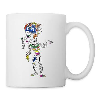 Colored Tribal Mask Crown - Mug - white - Right