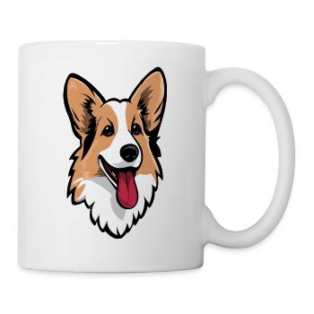 Langue de Corgi Pop Art - Mug blanc - blanc - Droite