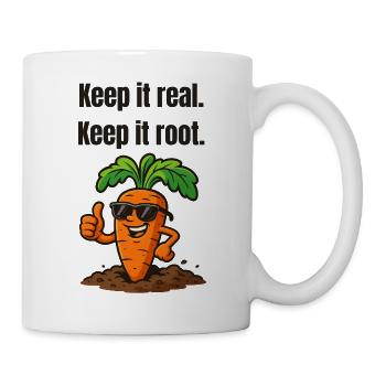 Keep it real, Keep it root – Carrot - Mug - white - Right