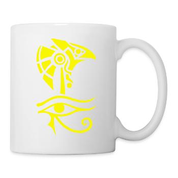 Dieu égyptien et oeil d'Horus  - Mug blanc - blanc - Droite