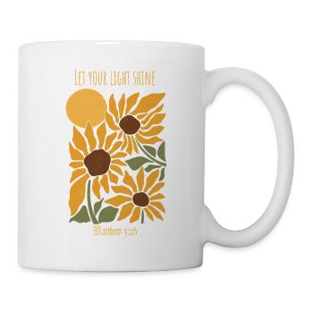 Lass dein Licht leuchten – Matthäus 5,16 - Tasse - Weiß - Rechts