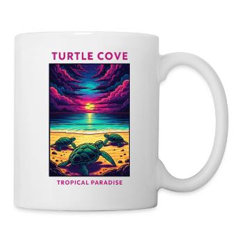 Bahamian Paradise Sunset Turtle Book - Mug - white - Right