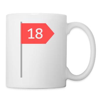 À l’occasion de son dix-huitième anniversaire - Mug blanc - blanc - Droite