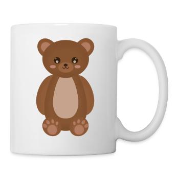 Cozy Brown Bear Plush - Mug - white - Right