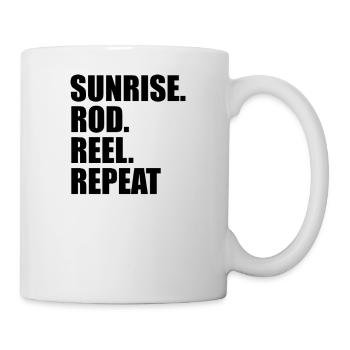 Sunrise Rod Reel Repeat - Mug - white - Right