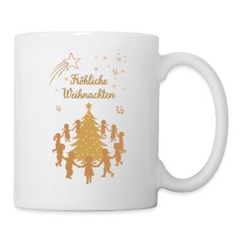 Joyeux Noël Dansant Enfants Arbre de Noël - Mug blanc - blanc - Droite