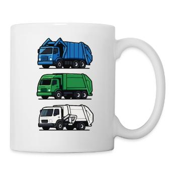 camion à ordures drôle jour d’ordures camion à ordures - Mug blanc - blanc - Droite