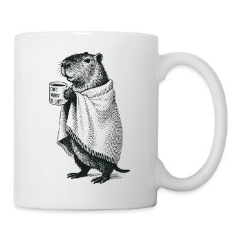 Don't Worry Be Cappy - Fall Winter Capybara - Mug - white - Right