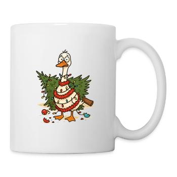 Skurriler Weihnachtsquack mit Lichtern - Tasse - Weiß - Rechts