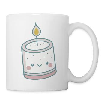 Kawaii Luminous Candle - Mug - white - Right