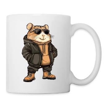 Hamster Cool Winter - Tasse - Weiß - Rechts