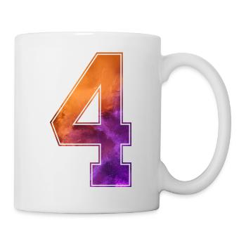 NR. 4 NUMMER 4 COLLEGE 4. GEBURTSTAG - Tasse - Weiß - Rechts