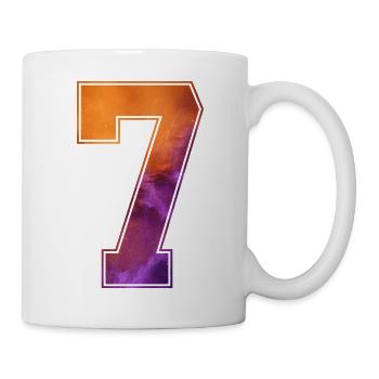 NR. 7 NUMMER 7 COLLEGE 7. GEBURTSTAG - Tasse - Weiß - Rechts