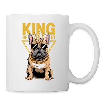King Of The Street Bulldog With Crown - Mug - white - Right