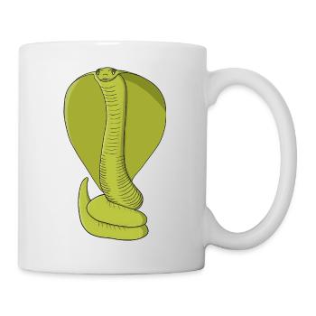 Cobra vert citron vibrant - Mug blanc - blanc - Droite