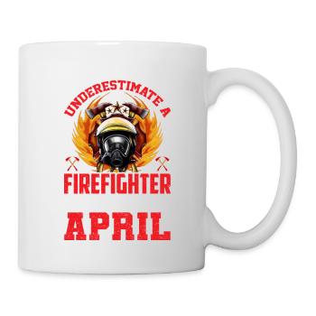 Feuerwehr Geburtstag April - Tasse - Weiß - Rechts