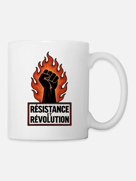 Widerstand und Revolution – Streik – Volkskampf - Tasse - Weiß