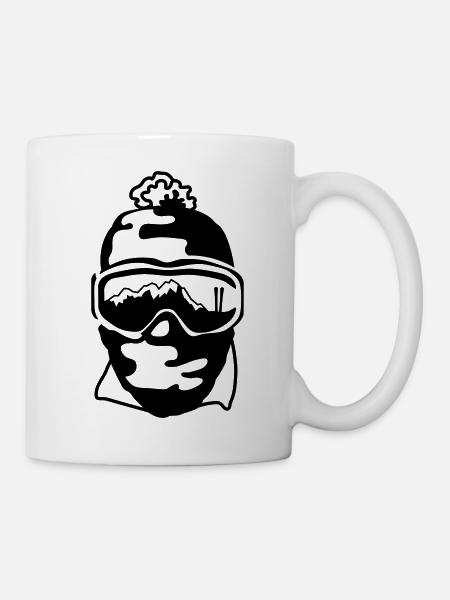Skibrille - Tasse - Weiß