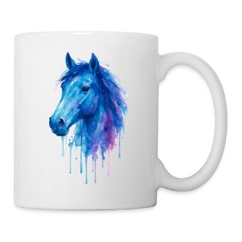 Cheval Aquarelle - Equitation - Mug blanc - blanc - Droite