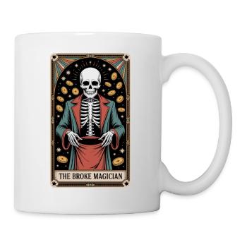 The Broke Magician Skeleton Wizard Tarot - Mug - white - Right