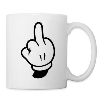 Middle Finger Hand Comic - Mug - white - Right