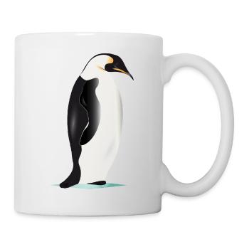 Eleganter grafischer Pinguin auf Eis - Mug - white - Right