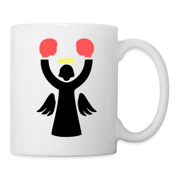 boxer engel piktogramm lustig - Tasse - Weiß - Rechts