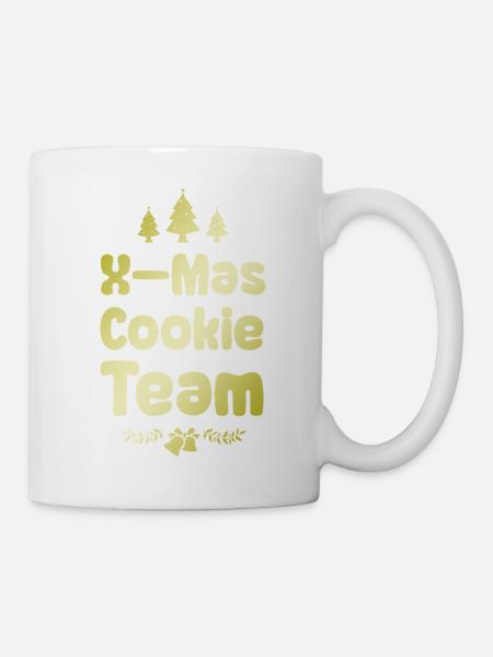 Weihnachts Kekse Backen Team Xmas - Tasse - Weiß