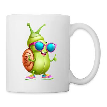 Sonnenbrillen-Snail Streetstyle - Tasse - Weiß - Rechts