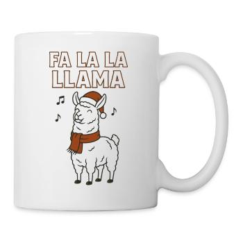 Fa La La Llama Noël Drôle de vacances - Mug blanc - blanc - Droite