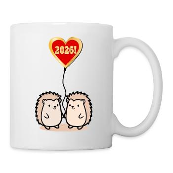 Year 2026 Hedgehog Pairs - Mug - white - Right