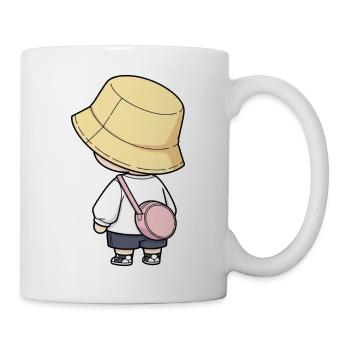Kleiner Entdecker im Bucket Hat - Tasse - Weiß - Rechts