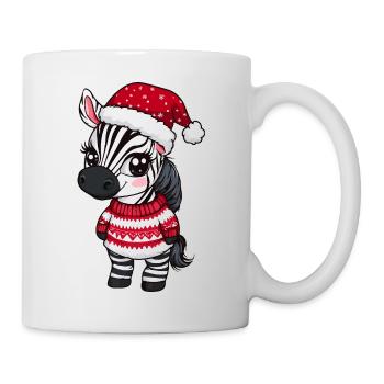 Zebra Weihnachten Xmas - Tasse - Weiß - Rechts