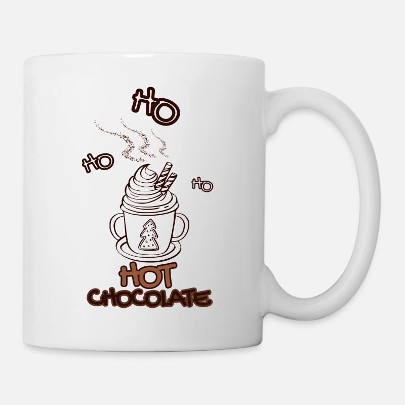 Hot Chocolate - Hot chocolate at Christmas time - Mug - white