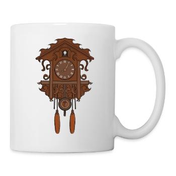 Vintage Rustic Cuckoo Clock Charm - Mug - white - Right
