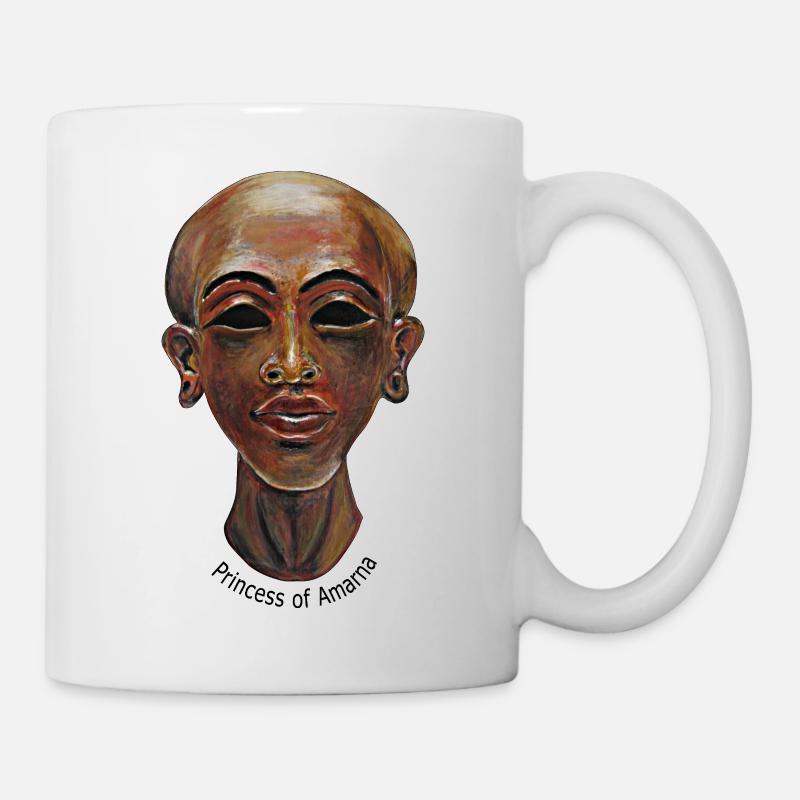 Ancient Egypt Portrait in Earth Tones - Mug - white