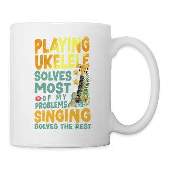 Jeu du ukulélé hawaïen - Mug blanc - blanc - Droite