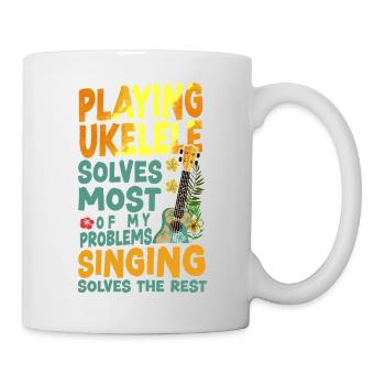 Jeu du ukulélé hawaïen - Mug blanc - blanc - Droite