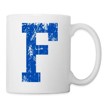 Lettre f sport rétro  - Mug blanc - blanc - Droite