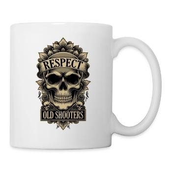 Respect Old Shooters Shooter Skull - Tasse - Weiß - Rechts