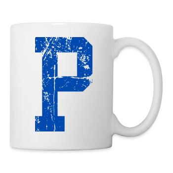 Buchstabe p Sport Retro - Tasse - Weiß - Rechts