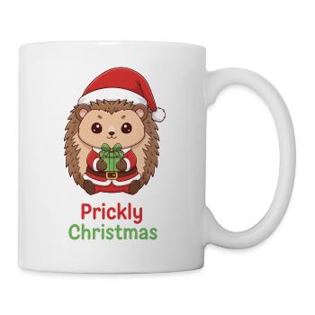 Hérisson de Noël épineux - Mug blanc - blanc - Droite