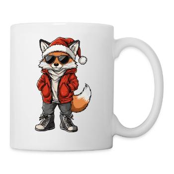 Fuchs Weihnachten Winter - Tasse - Weiß - Rechts