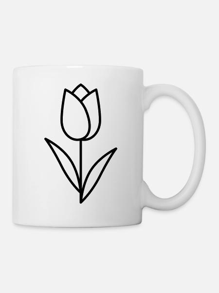 Tulpe - Tasse - Weiß