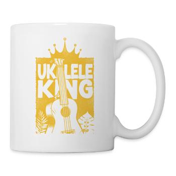 Hawaiian Ukulele Uke King Ukulele - Tasse - Weiß - Rechts