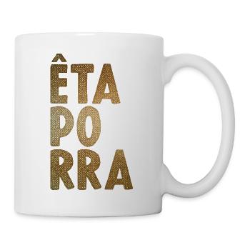Gold Glitter Vertical Typography - Mug - white - Right