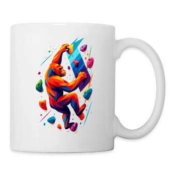 Bouldering Climbing Power Gorilla Climbing Gift - Mug - white - Right